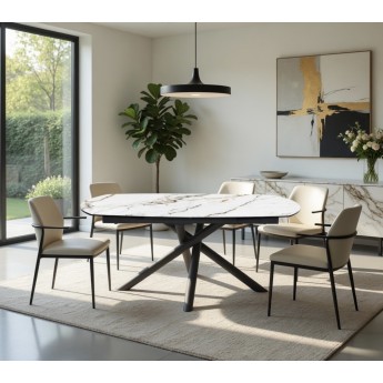 Table céramique allonges en...