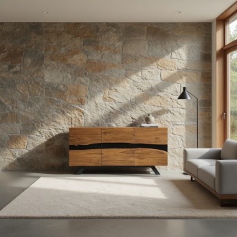 Buffet teck massif 3 portes...