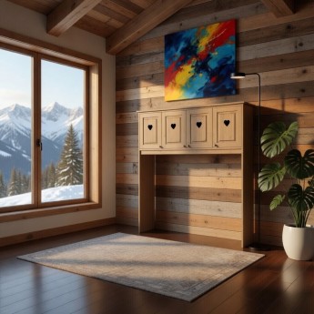 Meuble pont 4 portes bois...