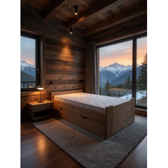 Lit gigogne complet en bois...