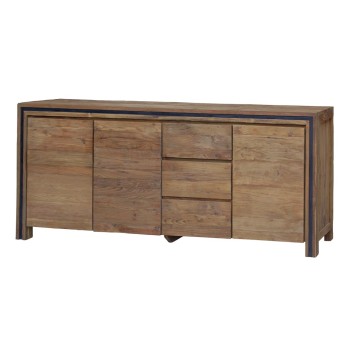 Buffet 3 portes 3 tiroirs teck
