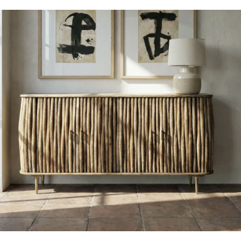Buffet rondin de bois 4 portes