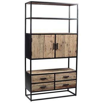 Bibliothèque 4 tiroirs et 2...