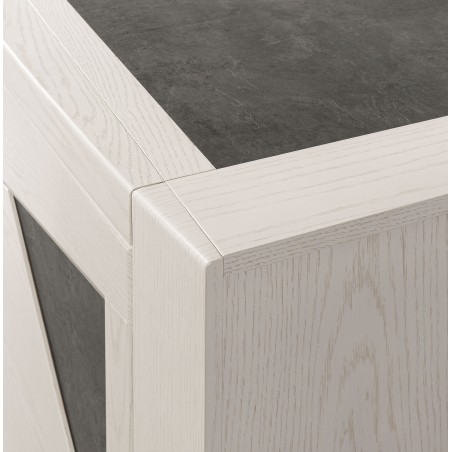 Enfilade 4 portes chêne1 tiroir incrustation HPL Enfilade 4 portes chêne1 tiroir incrustation HPL