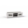 Meuble TV 2 porte façade en chêne et incrustation HPL Meuble TV 2 porte façade en chêne et incrustation HPL