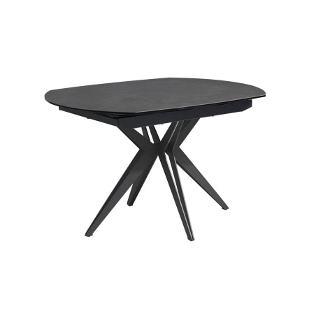 Table céramique ovale allonges intégrées en rotation