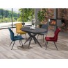 Table céramique ovale allonges intégrées en rotation Table céramique ovale allonges intégrées en rotation
