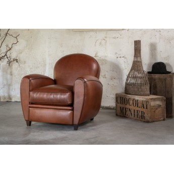 Fauteuil club cuir basane...