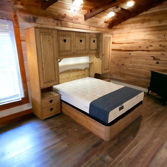 Pont de lit bois massif montagne gain de place