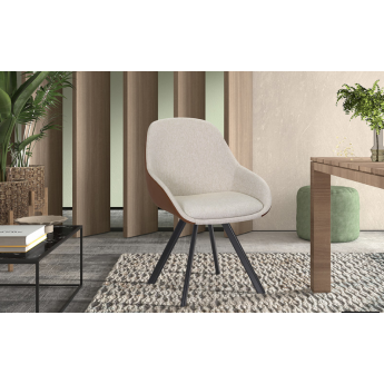 Chaise coque deux couleurs