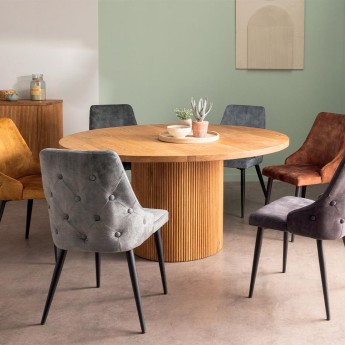 Table ronde chêne huilé
