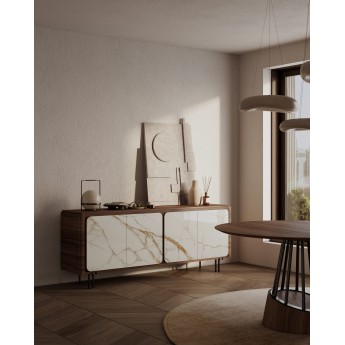 Buffet 4 portes noyer et...