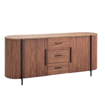 Buffet 2 portes 3 tiroirs teck