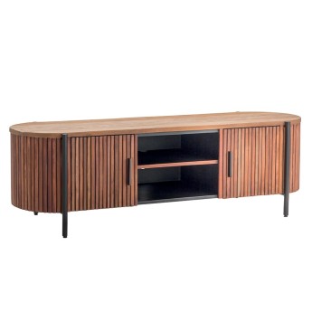 Meuble TV 2 portes teck