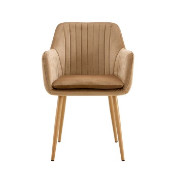 Chaise avec accoudoir velours
