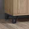 Meuble TV chêne et métal 1 porte 1 niche Meuble TV chêne et métal 1 porte 1 niche