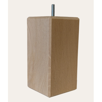 Pieds carré bois hêtre naturel