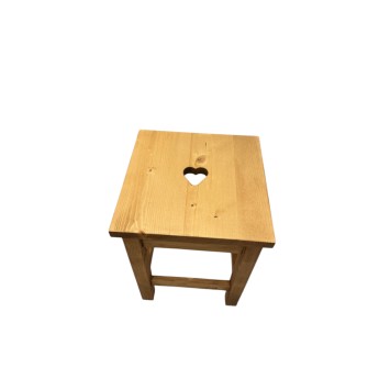 Tabouret sapin ciré massif...