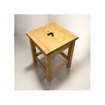 Tabouret sapin ciré massif...