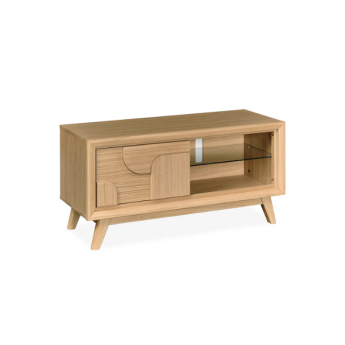 Meuble TV 1 porte chêne