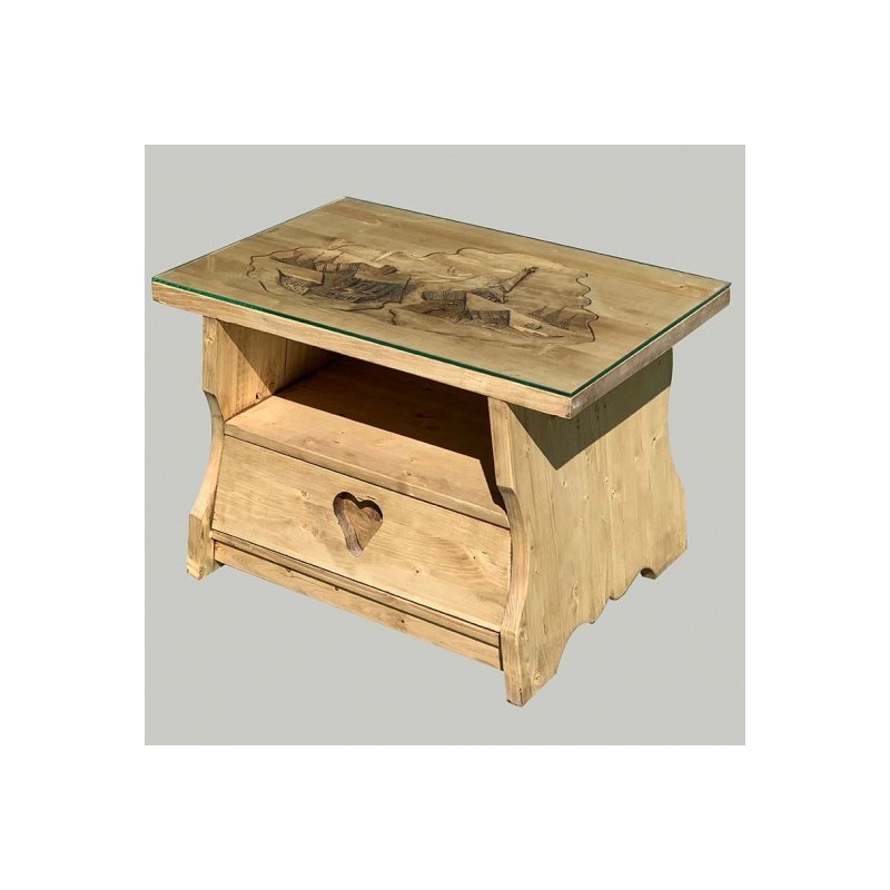 Table basse Ben dessus verre sculpture montagne Table basse Ben dessus verre sculpture montagne