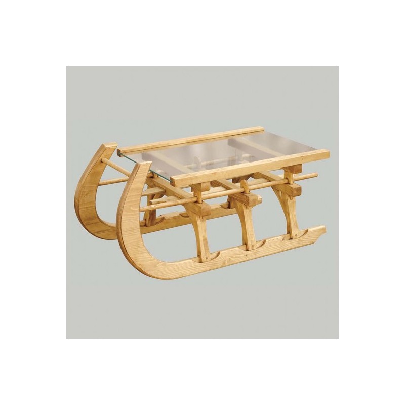 Table basse luge dessus verre Rudolf