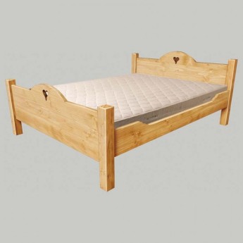 Lit Arthur sapin massif ciré