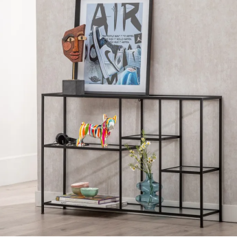 Meuble etagére en métal noir