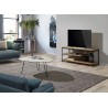 Meuble tv chêne et métal 1 tablette Meuble tv chêne et métal 1 tablette