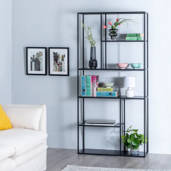 Meuble etagére en métal noir