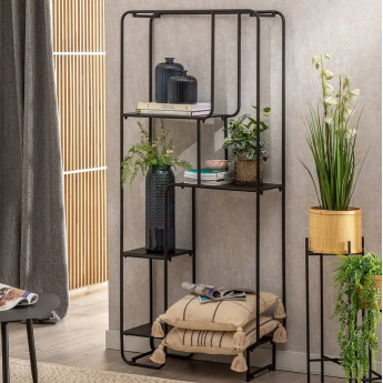 Meuble etagére en métal noir
