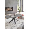 Table basse tonneau pieds en croix céramique Table basse tonneau pieds en croix céramique
