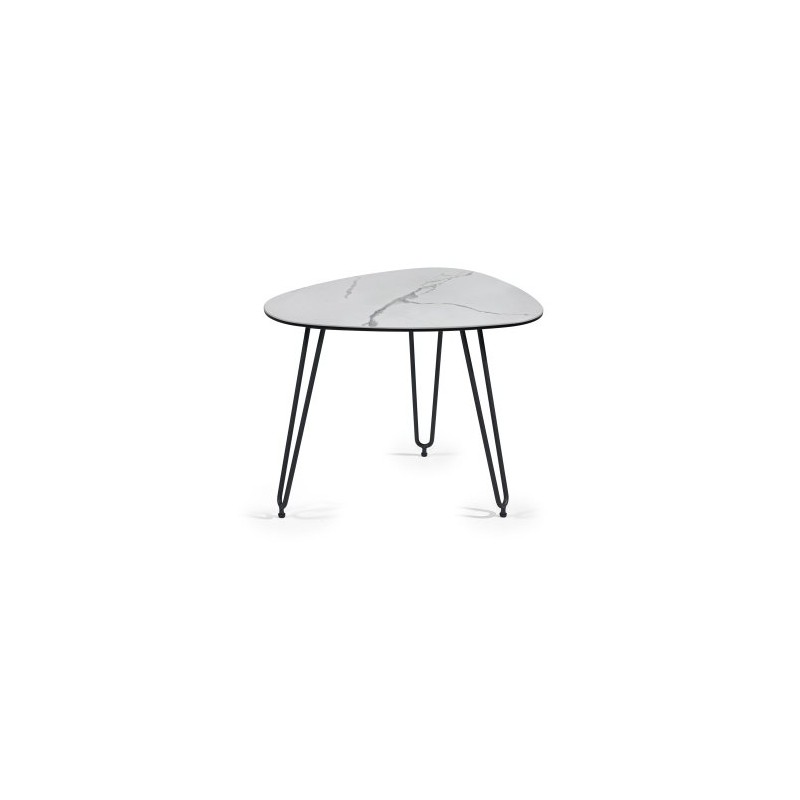 Table basse petite galet plateau céramique