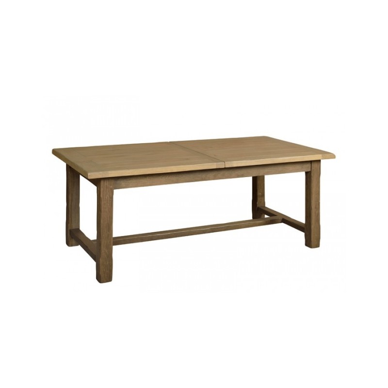 Table de ferme rectangulaire avec entretoises chêne massif