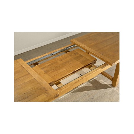 Table de ferme rectangulaire avec entretoises chêne massif
