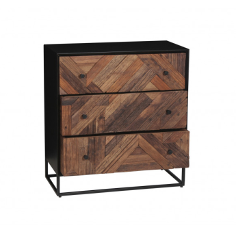 Commode 3 tiroirs bois et...