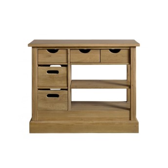 Console 5 tiroirs chêne massif