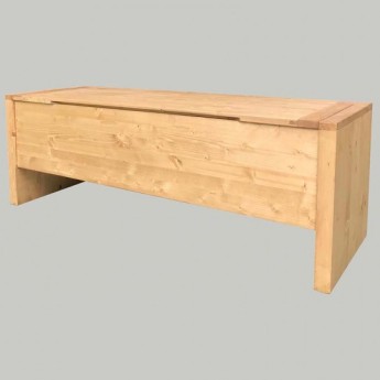 Banc coffre sapin massif ciré